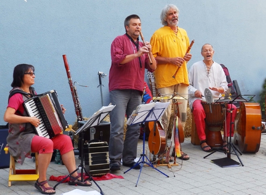 Feuertanz mit Strassenmusik in Ilmenau